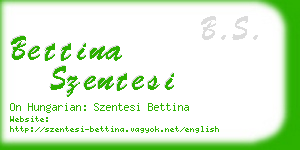 bettina szentesi business card